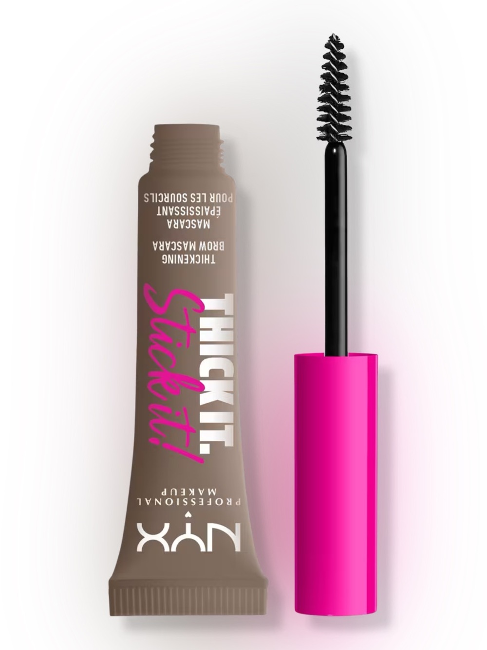 NYX Thick it Stick it! Thickening Brow Gel Mascara - Taupe, NEW